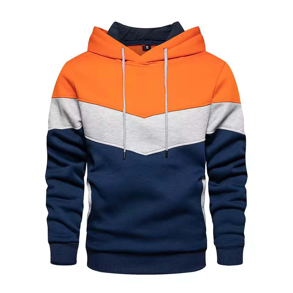 Hoodie orange and blue