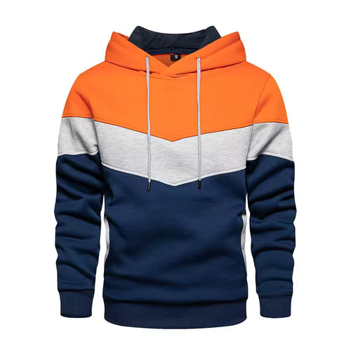 Hoodie orange and blue