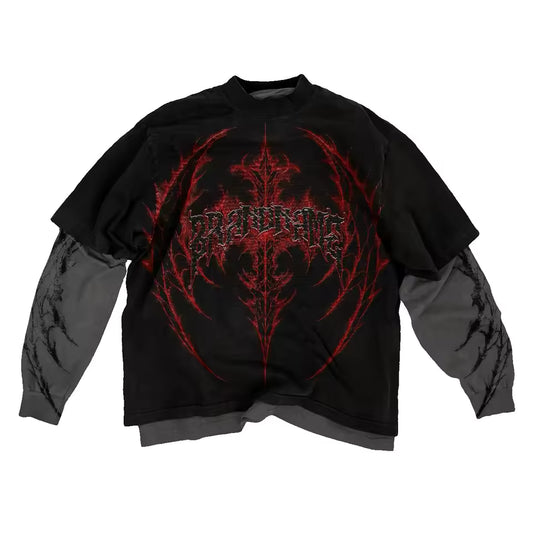 Heavy metal shirt - Black and red