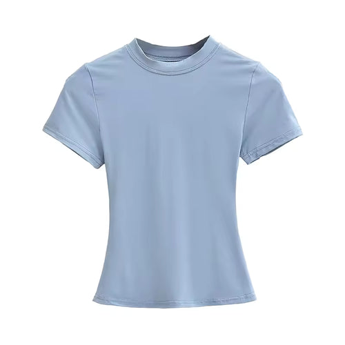 Casual Fitted T-Shirt - blue