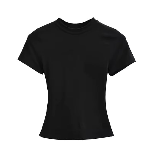 Casual Fitted T-Shirt - Black